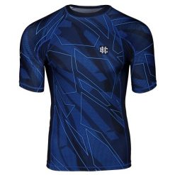 Koszulka Męska Rashguard MMA na Siłownię EXTREME HOBBY SHADOW. Niebieskie bielizna termoaktywna męska EXTREME HOBBY, m, bez wzorów, z bawełny. Za 199.00 zł.