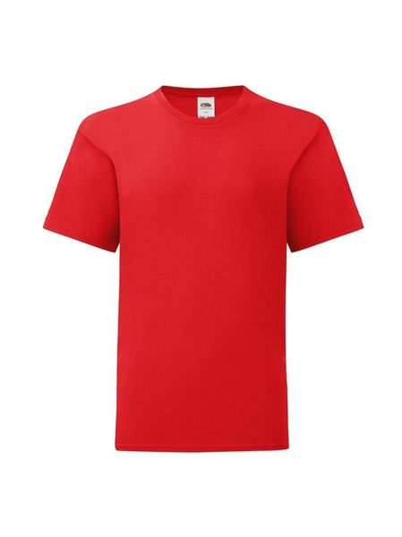 Fruit Of The Loom Iconic 150 T-shirt dla dziewczynki, 3-4 lata, czerwony. Czerwone koszulki dziewczęce Fruit of the Loom, bez wzorów, z bawełny, bez ramiączek. Za 124.99 zł.