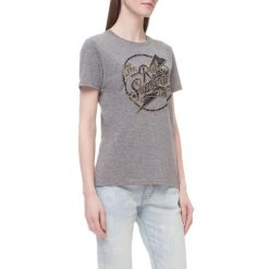 Koszulka turystyczna damska Superdry Time Real Lace Entry. Szare t-shirty damskie Superdry., bez wzorów, z bawełny, bez ramiączek. W wyprzedaży za 91.00 zł.