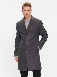 Calvin Klein Płaszcz wełniany K10K110462 Szary Regular Fit. Szare płaszcze męskie CALVIN KLEIN, na zimę, m, bez wzorów, z wełny. Za 2,299.00 zł.