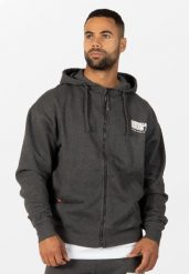 Classic Duże rozmiary Bluza z kapturem zapinana na suwak - Dark Szary Melange. Szare bluzy sportowe męskie GORILLA WEAR, m, z bawełny. Za 382.00 zł.