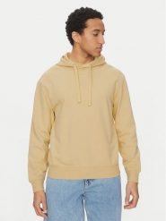 HUGO Bluza Dapo 50486478 Beżowy Relaxed Fit. Brązowe bluzy bez kaptura męskie Hugo, m, z bawełny. Za 399.99 zł.