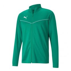 Męska Kurtka Treningowa TeamRISE. Zielone kurtki męskie Puma, m, bez wzorów, sportowe, bez kaptura. Za 208.99 zł.