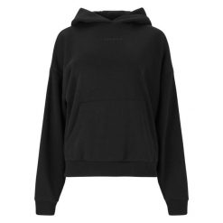 Bluza damska z kapturem Athlecia Ruthie. Czarne bluzy sportowe damskie Athlecia, bez wzorów, z bawełny, bez ramiączek, z kapturem. Za 183.00 zł.