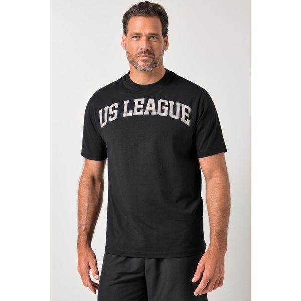 Męska T-shirt FLEXNAMIC® fitness rękaw 1/2 nadruk do roz. 7 XL. Czarne t-shirty męskie JAY-PI, m, bez wzorów, z bawełny, bez kołnierzyka. Za 139.99 zł.