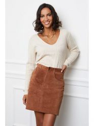 L'armoire de Suzette Sweter w kolorze kremowym rozmiar: 38/40. Brązowe swetry klasyczne damskie L'armoire de Suzette, l, z kaszmiru, bez kołnierzyka. Za 165.71 zł.