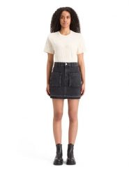 Scotch & Soda Spódnica dżinsowa w kolorze czarnym rozmiar: L. Czarne spódniczki damskie Scotch & Soda, l, z aplikacjami, z bawełny, z podwyższonym stanem, mini. Za 162.49 zł.