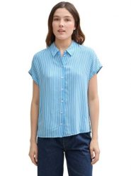 TOM TAILOR Denim Bluzka w kolorze błękitnym rozmiar: L. Niebieskie bluzki damskie Tom Tailor Denim, l, bez wzorów, z denimu, klasyczne, bez kołnierzyka, bez ramiączek. Za 80.52 zł.