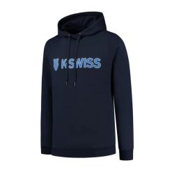 Bluza z kapturem K-Swiss Essentials. Niebieskie bluzy sportowe damskie K-Swiss, l, bez wzorów, z materiału, bez ramiączek, z kapturem. Za 191.50 zł.