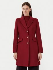 Motivi Płaszcz wełniany 0039Q200539N Bordowy Slim Fit. Czerwone płaszcze damskie Motivi, na zimę, bez wzorów, z wełny. Za 799.99 zł.