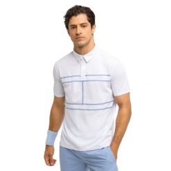 Męska tenisowa koszulka polo pique Siroko Slice White. Białe koszulki polo męskie SIROKO, m, bez wzorów, z materiału, bez ramiączek. Za 128.00 zł.