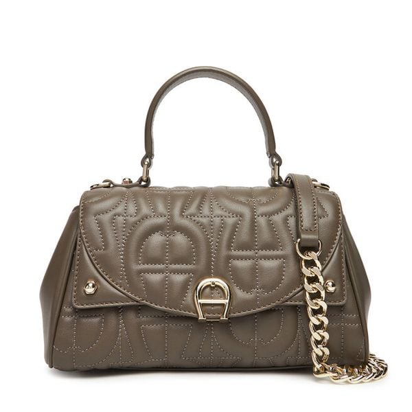 Torebka Aigner. Brązowe torebki klasyczne damskie Aigner, bez wzorów, bez dodatków. Za 1,549.00 zł.