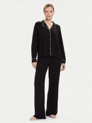KARL LAGERFELD Piżama A4W45004 Czarny Relaxed Fit. Czarne piżamy damskie Karl Lagerfeld, xs, bez wzorów, z wiskozy, bez ramiączek. Za 589.99 zł.