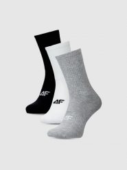 4F Skarpetki casual do połowy łydki (3-pack) męskie - multikolor 43-46. Skarpetki męskie 4f, bez wzorów, z bawełny. Za 54.99 zł.