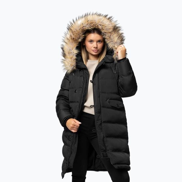 Kurtka zimowa damska Pitbull Queenston Padded Hooded. Czarne kurtki damskie PITBULL, na zimę, l, bez wzorów, z poliamidu, bez kaptura. Za 329.99 zł.