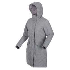 Kurtka uniwersalna damska Regatta Winterparka Romine. Czarne kurtki damskie Regatta, na zimę, m, bez wzorów, z materiału, z kapturem. Za 352.85 zł.