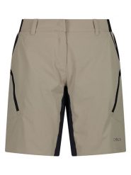 Cmp Szorty kolarskie 3w1 w kolorze beżowym rozmiar: 46. Brązowe spodenki sportowe damskie CMP, z materiału, rowerowe. Za 144.58 zł.