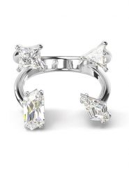 Swarovski Pierścionek z cyrkoniami rozmiar: 50. Szare pierścionki damskie Swarovski, z cyrkonią, metalowe. Za 217.99 zł.