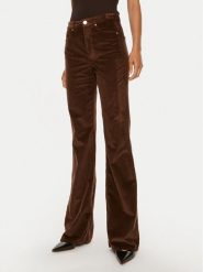 Pinko Spodnie materiałowe Flora 100561 A20R Brązowy Regular Fit. Brązowe spodnie materiałowe damskie Pinko, bez wzorów, z bawełny. Za 589.99 zł.