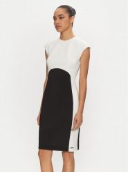 Calvin Klein Sukienka koktajlowa K20K207899 Czarny Slim Fit. Czarne sukienki damskie CALVIN KLEIN, bez wzorów, z syntetyku, wizytowe, bez kołnierzyka, bez ramiączek. Za 519.99 zł.