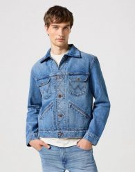 WRANGLER MESKA KURTKA JEANSOWA 124MJ Sheriff 112350476 W4MJ013842. Kurtki męskie Wrangler, m, bez wzorów, z jeansu, bez kaptura. Za 389.99 zł.