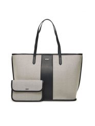 DKNY Torebka R44AGI09 Szary. Szare torebki klasyczne damskie DKNY, bez wzorów, z materiału, bez dodatków. Za 419.99 zł.