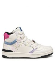 Geox Sneakersy J Washiba J56HXD 05404 C0653 S Biały. Białe buty sportowe dziewczęce Geox, bez wzorów, ze skóry, bez zapięcia. Za 189.99 zł.