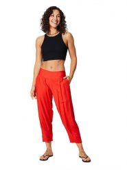 Aller Simplement Spodnie w kolorze czerwonym rozmiar: 38/40. Czerwone spodnie materiałowe damskie Aller Simplement, bez wzorów, z materiału. Za 56.99 zł.