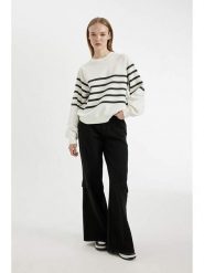 DeFacto Bluza w kolorze kremowo-czarnym rozmiar: XXL. Brązowe bluzy bez kaptura damskie DeFacto, xxl. Za 143.99 zł.