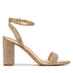 Sandały Aldo. Żółte sandały damskie Aldo, bez wzorów, bez obcasa, na słupku. Za 379.99 zł.