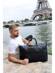 Maison héritage PARIS Skórzany shopper bag "Diego" w kolorze czarnym - 48 x 29 x 14,5 cm rozmiar: onesize. Czarne shopper bag damskie maison héritage PARIS, bez wzorów, z materiału, przez ramię, bez dodatków. Za 434.99 zł.