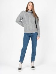 Silvian Heach Sweter | PGA22004MA | Kobieta | Szary. Szare swetry klasyczne damskie Silvian Heach, l, z dzianiny, bez kołnierzyka. W wyprzedaży za 199.00 zł.