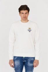 AERONAUTICA MILITARE Męska biała bluza. Białe bluzy bez kaptura męskie AERONAUTICA MILITARE, m. W wyprzedaży za 299.99 zł.