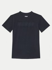 Guess T-Shirt L5RI37 J1311 Granatowy Regular Fit. Niebieskie t-shirty chłopięce Guess, z aplikacjami, z bawełny, bez ramiączek. Za 99.99 zł.