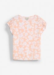 T-shirt z czystej bawełny organicznej. Brązowe koszulki dziewczęce bonprix, bez wzorów, z bawełny, bez ramiączek. Za 29.99 zł.