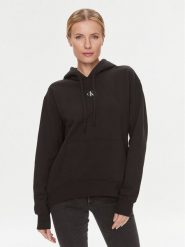 Calvin Klein Jeans Bluza J20J222539 Czarny Oversize. Czarne bluzy bez kaptura damskie Calvin Klein Jeans, s, z bawełny. Za 259.99 zł.