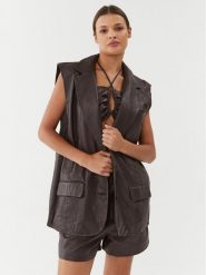 Gestuz Kamizelka 10908176 Brązowy Relaxed Fit. Brązowe kamizelki damskie Gestuz, ze skóry. Za 2,869.00 zł.