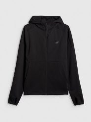 4F Bluza dresowa regular z kapturem męska - czarna M. Czarne bluzy z kapturem męskie 4f, m, z dresówki. Za 199.99 zł.