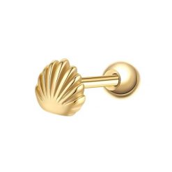Glanzstücke München Piercing Muschel z srebra próby 925 w kolorze zlotym Kolczyki 1 ct Damski. Żółte kolczyki damskie Glanzstücke München, pozłacane. Za 110.49 zł.