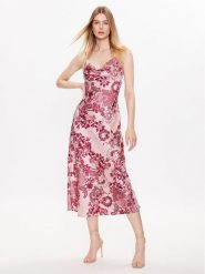 Guess Sukienka codzienna Akilina W3GK85 WD8G2 Różowy Regular Fit. Czerwone sukienki damskie Guess, na co dzień, l, z aplikacjami, z syntetyku, bez kołnierzyka, bez ramiączek, proste. Za 359.99 zł.