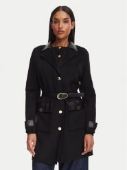 Marciano Guess Płaszcz wełniany G6YL05 W3135 Czarny Regular Fit. Czarne płaszcze damskie Marciano Guess, z aplikacjami, z wełny. Za 1,569.00 zł.