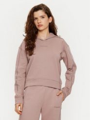 Calvin Klein Bluza Hoodie 000QS7261E Beżowy Regular Fit. Brązowe bluzy bez kaptura damskie CALVIN KLEIN, l, z bawełny. Za 259.99 zł.