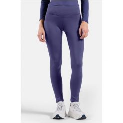 Legginsy Odlo Tights ESSENTIAL WARM. Fioletowe legginsy damskie Odlo, bez wzorów. Za 339.99 zł.