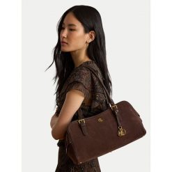 Torebka LAUREN RALPH LAUREN. Brązowe torebki klasyczne damskie Lauren Ralph Lauren, bez wzorów, bez dodatków. Za 1,799.00 zł.