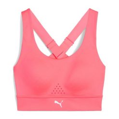 Biustonosz treningowy PUMA PWRbreathe Run. Czerwone biustonosze sportowe damskie Puma, bez wzorów. Za 219.99 zł.