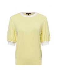 More & More sweter z krótkim rękawem Kobiety wiskoza żółty, 40. Żółte swetry klasyczne damskie MORE & MORE, z dzianiny, bez kołnierzyka. Za 159.95 zł.