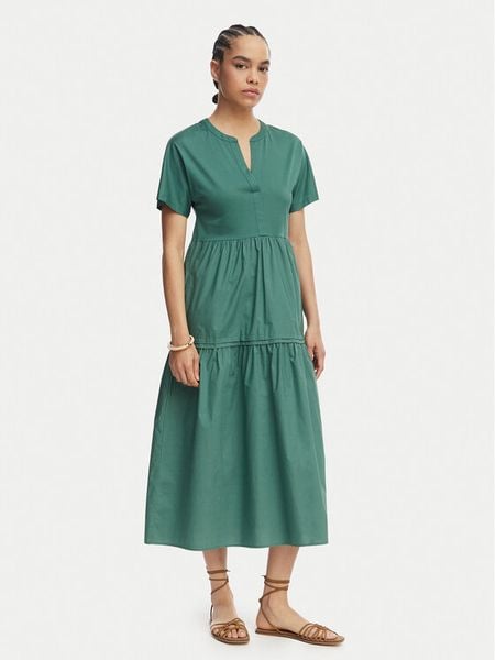Weekend Max Mara Sukienka letnia Capsula 2615621032 Zielony ciemny Regular Fit. Zielone sukienki damskie Weekend Max Mara, na lato, l, bez wzorów, z bawełny, bez kołnierzyka, bez ramiączek. Za 1,209.00 zł.
