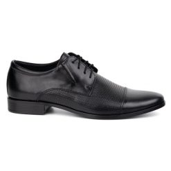 Olivier Buty męskie eleganckie skórzane 288T2 czarne. Czarne buty wizytowe męskie ze skóry, bez zapięcia. Za 367.89 zł.