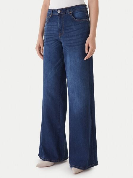 Fracomina Jeansy FP25WV3015D46002 Granatowy Wide Leg. Niebieskie jeansy damskie Fracomina. Za 549.99 zł.