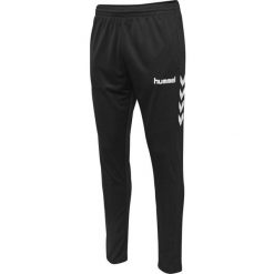 Spodnie dresowe piłkarskie męskie Hummel Core Training Poly Pant. Czarne spodnie dresowe męskie HUMMEL, bez wzorów, z dresówki. Za 56.00 zł.